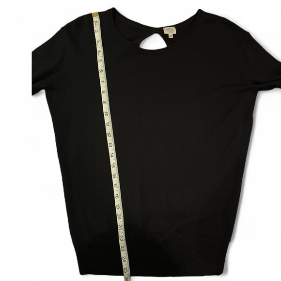 ARITZIA Wilfred Silk Rabbit Hair Cashmere Sweater Black Open Back Pullover XS - Picture 5 of 7